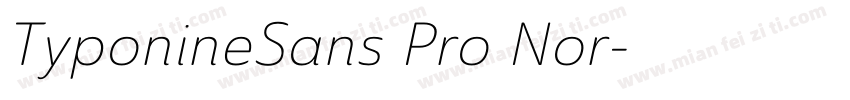 TyponineSans Pro Nor字体转换